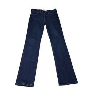 Levi Strauss Premium Big E 314 Shaping Straight Dark Denim‎ Jeans Women 33X31